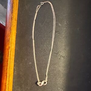 Tiffany & Co. Silver Double Chain Infinity Necklace